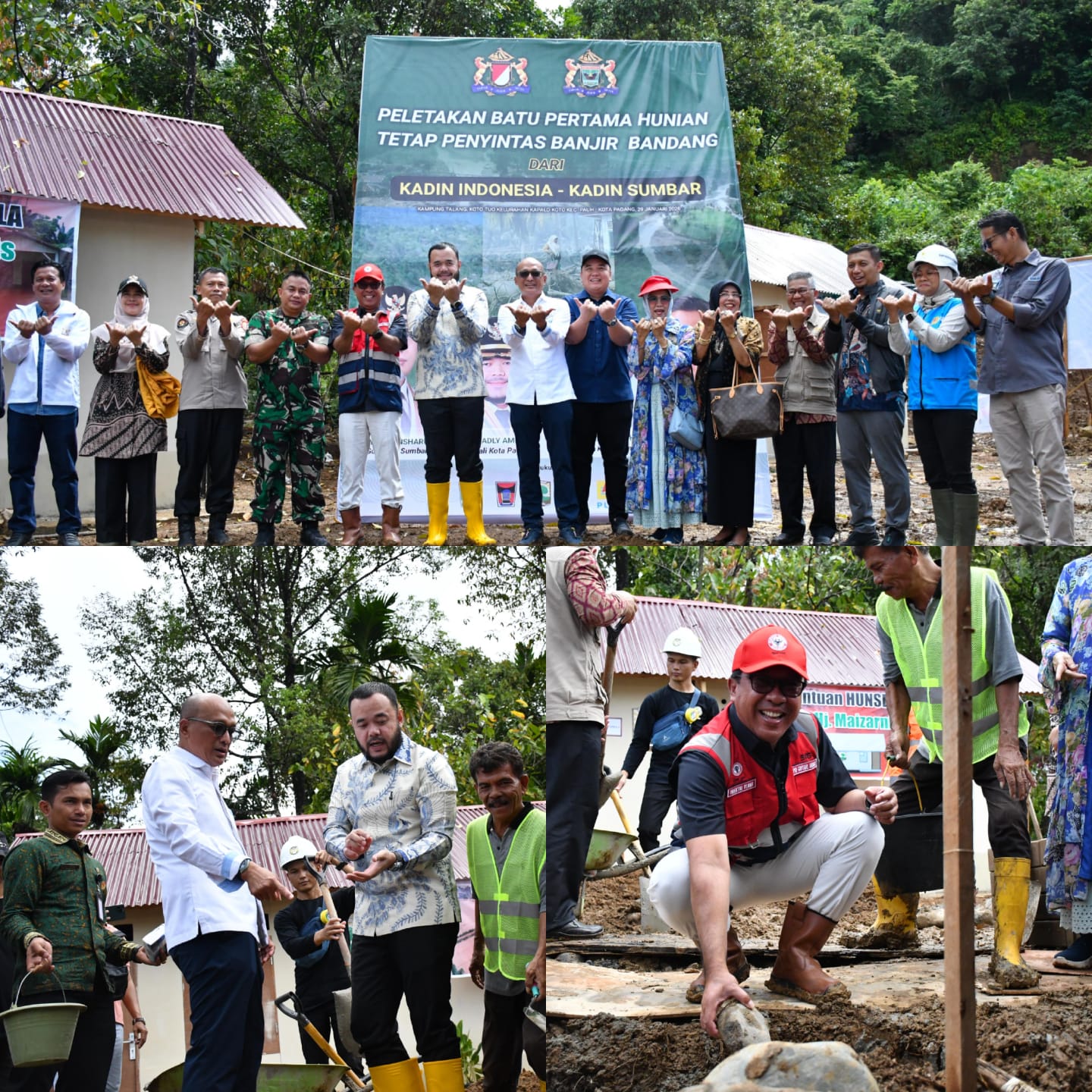 KADIN Gunakan SEPABLOCK untuk Pembangunan Huntap di Kampung Talang